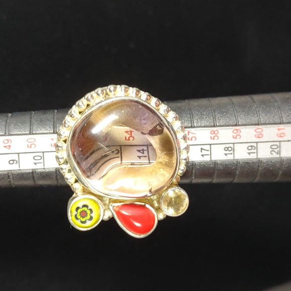 Fabulous Multi Stone Sterling Silver Ring - Picture 6 of 12